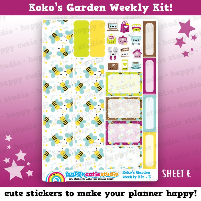 Koko's Garden/Gardening Weekly Kit, Planner Stickers image 6