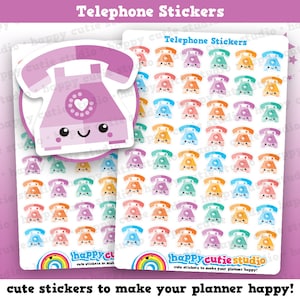 48 Cute Telephone/Phone Planner Stickers