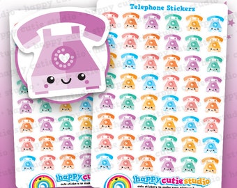 48 Cute Telephone/Phone Planner Stickers