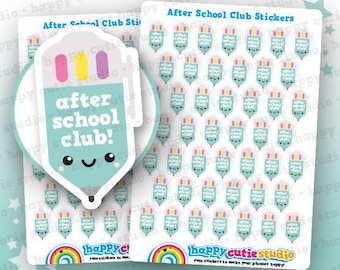 46 Cute After School Club/School Planner Stickers