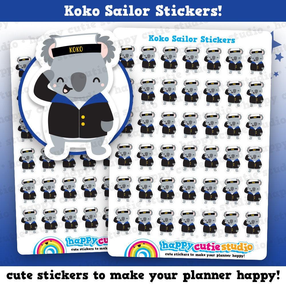 42 Cute Koko the Koala Sailor Planner Stickers - Etsy