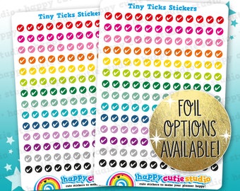 168 Cute Colourful Tiny Ticks/Functional/Practical Planner Stickers