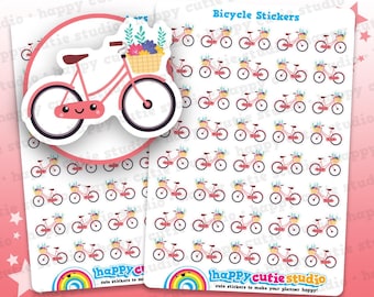 40 Cute Bicycle/Bike/Cycle Planner Stickers