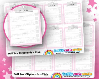 8 Cute Full Box Clipboards/Functional/Practical Planner Stickers