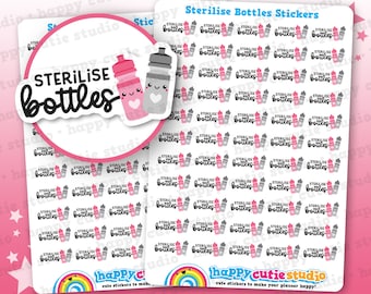 55 Cute Sterilise Bottles Planner Stickers