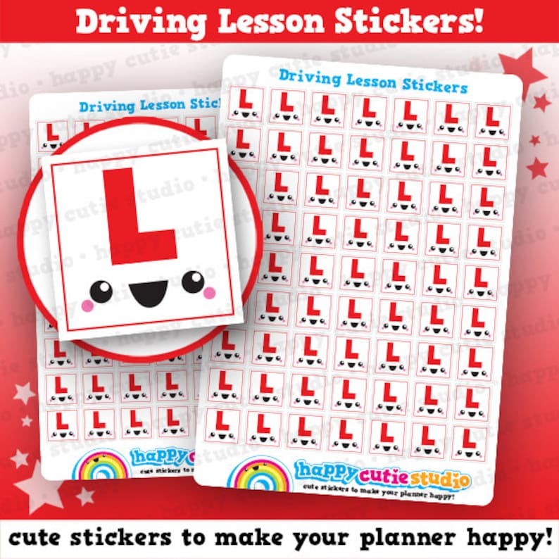 63 Cute Driving Lesson/lplates/learn to Drive Planner Etsy UK