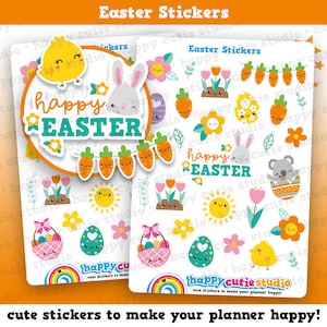 27 Cute Easter/Rabbit/Chick Planner Stickers