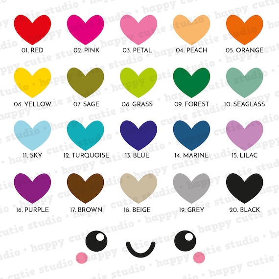 Mini Heart Planner Stickers Small Heart Stickers Tiny Planner Stickers Icon  Planner Stickers Functional Planner Stickers 