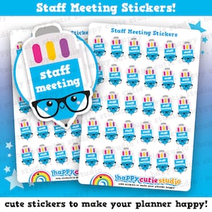 35 Cute Staff Meeting/School Planner Stickers