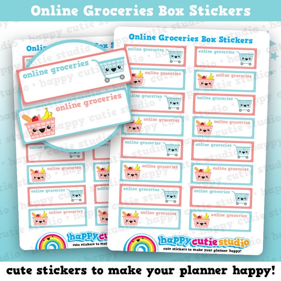 16 cute online groceries box tracker shopping food planner etsy