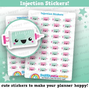 40 Cute Injection/Medicine/Health Planner Stickers