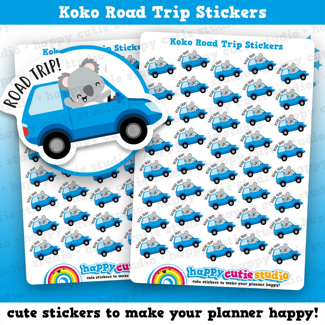 40 Cute Koko the Koala Road Trip/car/journey Planner Stickers - Etsy