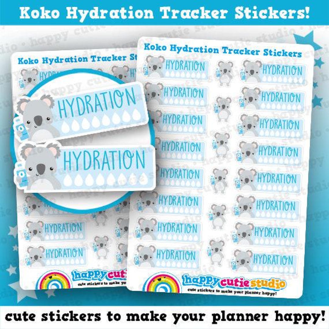 16 Cute Koko the Koala Hydration Tracker Planner Stickers - Etsy