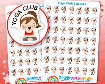 49 Cute Yoga Club Planner Stickers