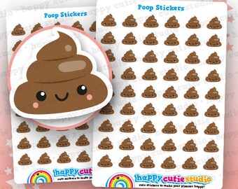 48 Cute Poop Planner Stickers