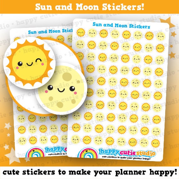 Sun and Moon Stickers