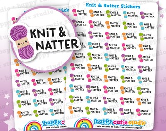 50 Cute Knit and Natter Stickers