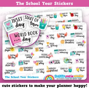 The School Year/Dates/Holidays/Events Planner Stickers