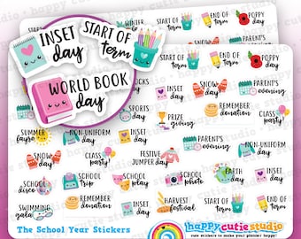 The School Year/Dates/Holidays/Events Planner Stickers