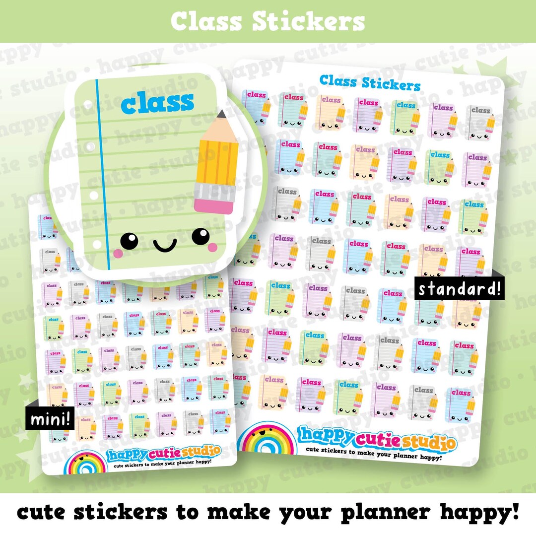 49 Cute Class/university/school Planner Stickers - Etsy Australia
