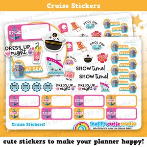 Cute Cruise Ship/Liner/Boat/Holiday/VacationPlanner Stickers