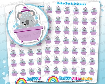 42 Cute Koko the Koala Bath Planner Stickers