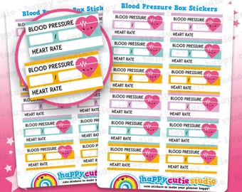 Blood Pressure and Heart Rate Tracker/Health Planner Stickers
