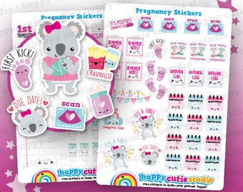 66 Cute Pregnancy/Pregnant/Baby Planner Stickers