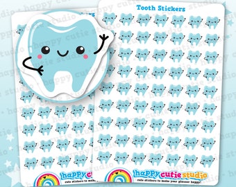 63 Cute Tooth/Dentist Planner Stickers