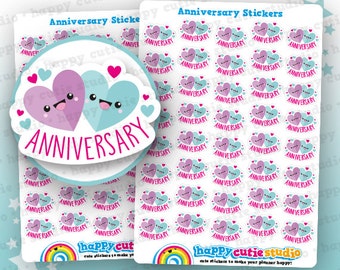 40 Cute Anniversary Planner Stickers