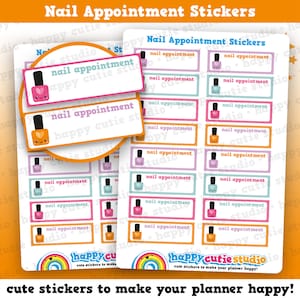 16 stickers autocollants pour rendez-vous/rappels d'ongles