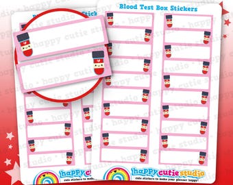 Cute Blood Test Box Planner Stickers