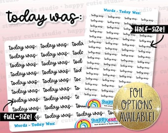 Today Was: Words/Functional Planner Stickers