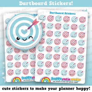 48 Cute Dartboard/Darts/Sport Planner Stickers