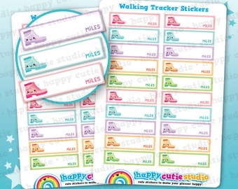 20 Cute Walking Tracker/Exercise Planner Stickers