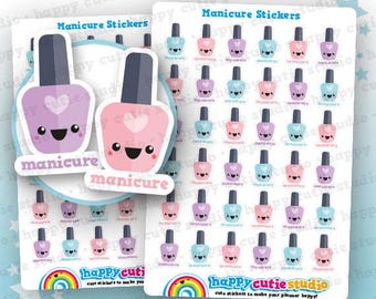 36 Cute Manicure/Nail Polish/Varnish Planner Stickers