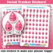 64 Cute Period Tracker Planner Stickers 