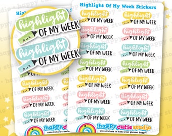 14 Cute Highlight of my Week Planner Stickers