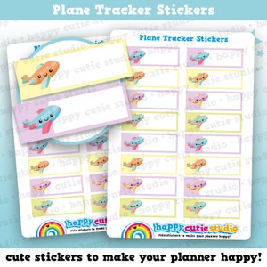 16 Cute Plane Tracker/Transport/Commute Planner Stickers