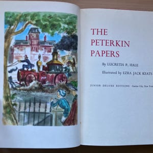 Vintage The Peterkin Papers Illustrated Book by Lucretia P Hale Junior Deluxe Editions c1955