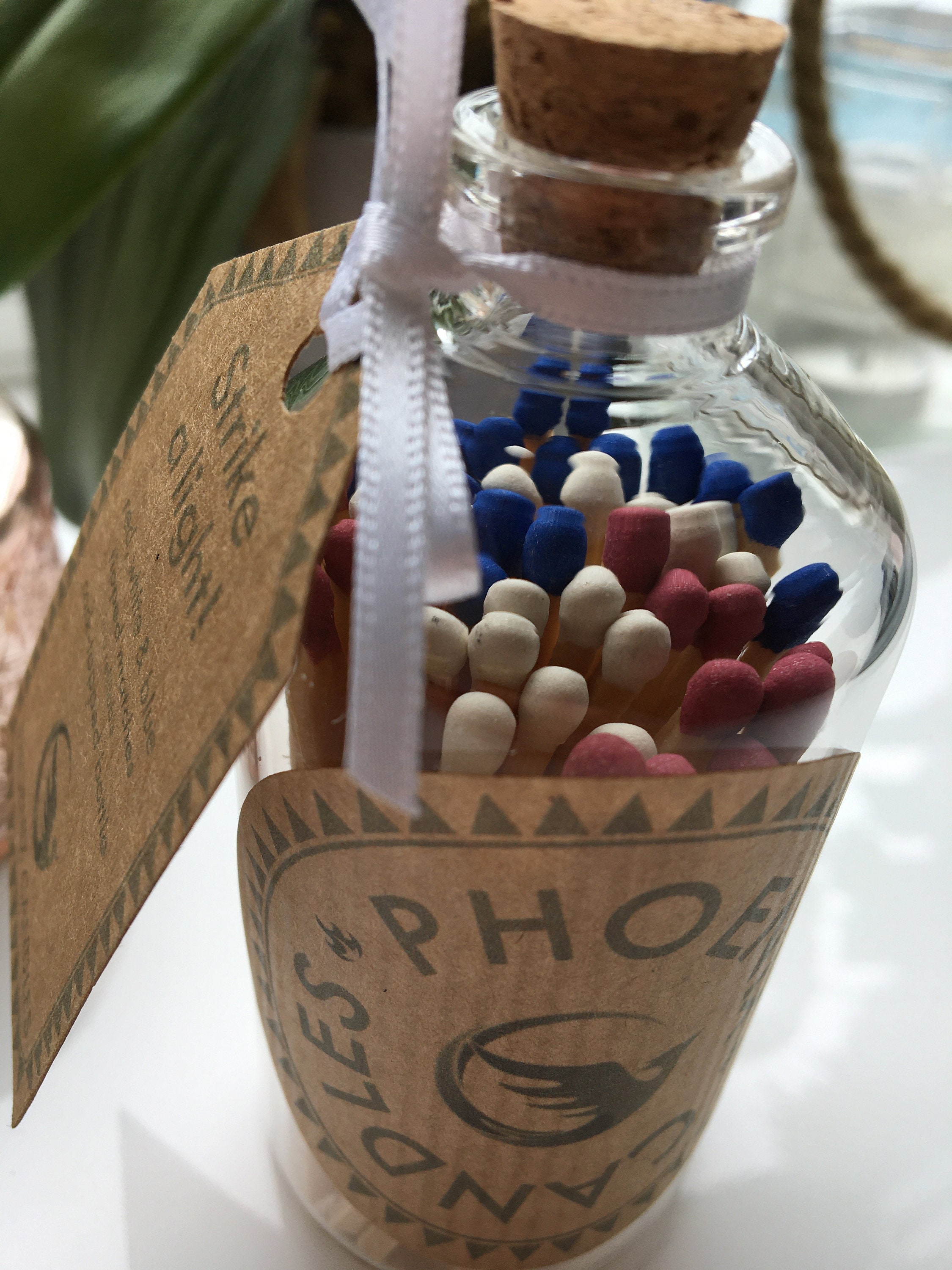 Matches in a Jar Red White Blue Matches Glass Jar With Etsy