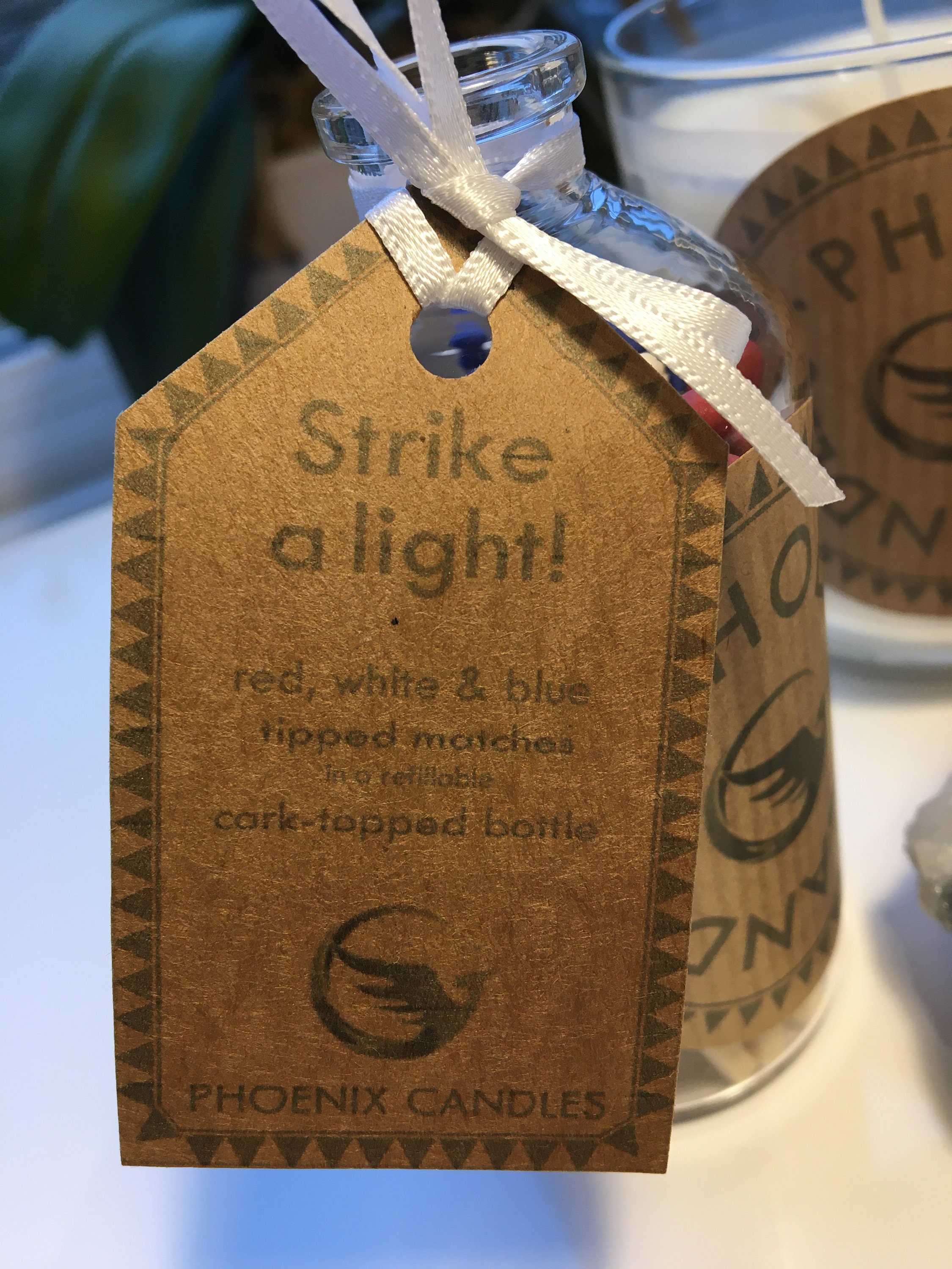 Matches in a Jar Red White Blue Matches Glass Jar With Etsy