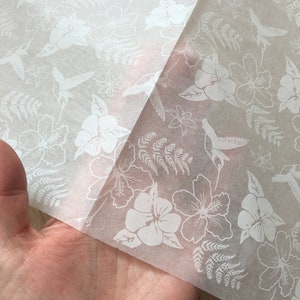 White humming bird floral tissue lace like perfect for weddings & birthday gifts simply beautiful paper image 5