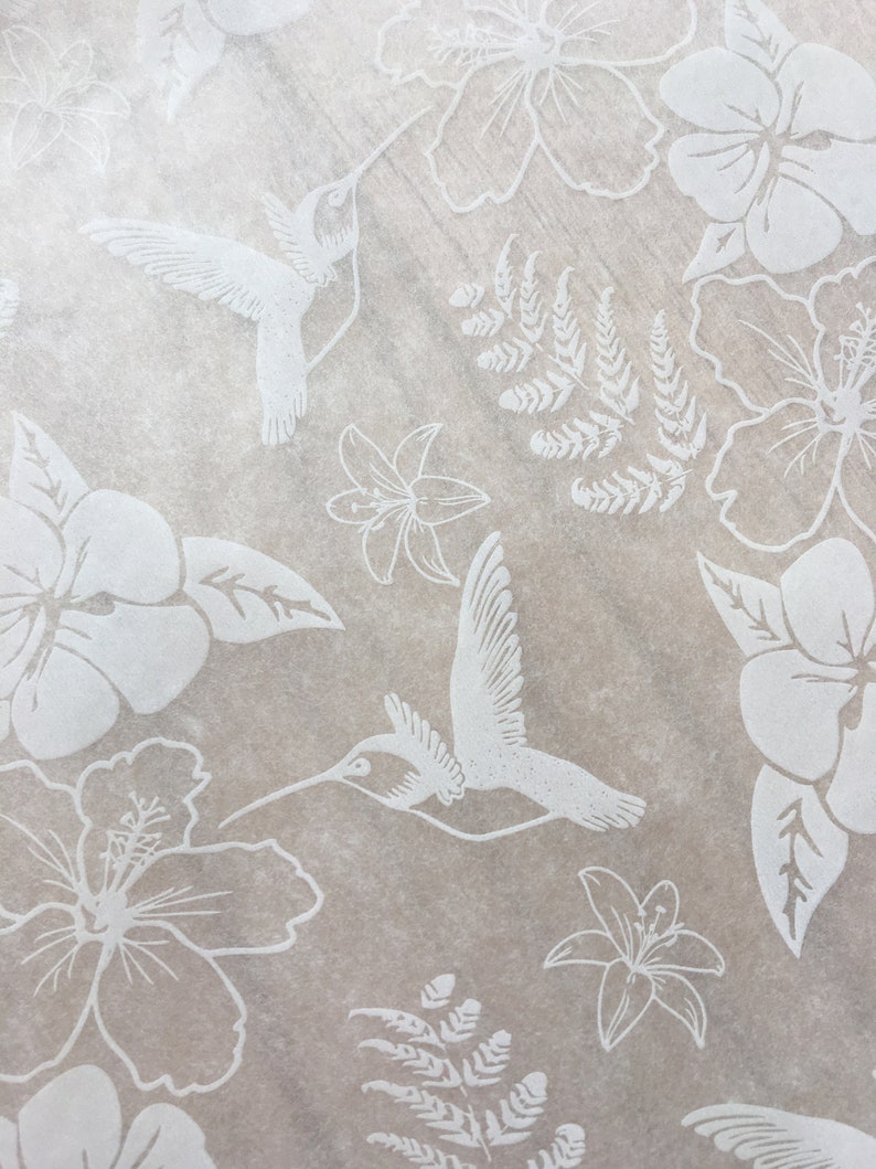 White humming bird floral tissue lace like perfect for weddings & birthday gifts simply beautiful paper image 1