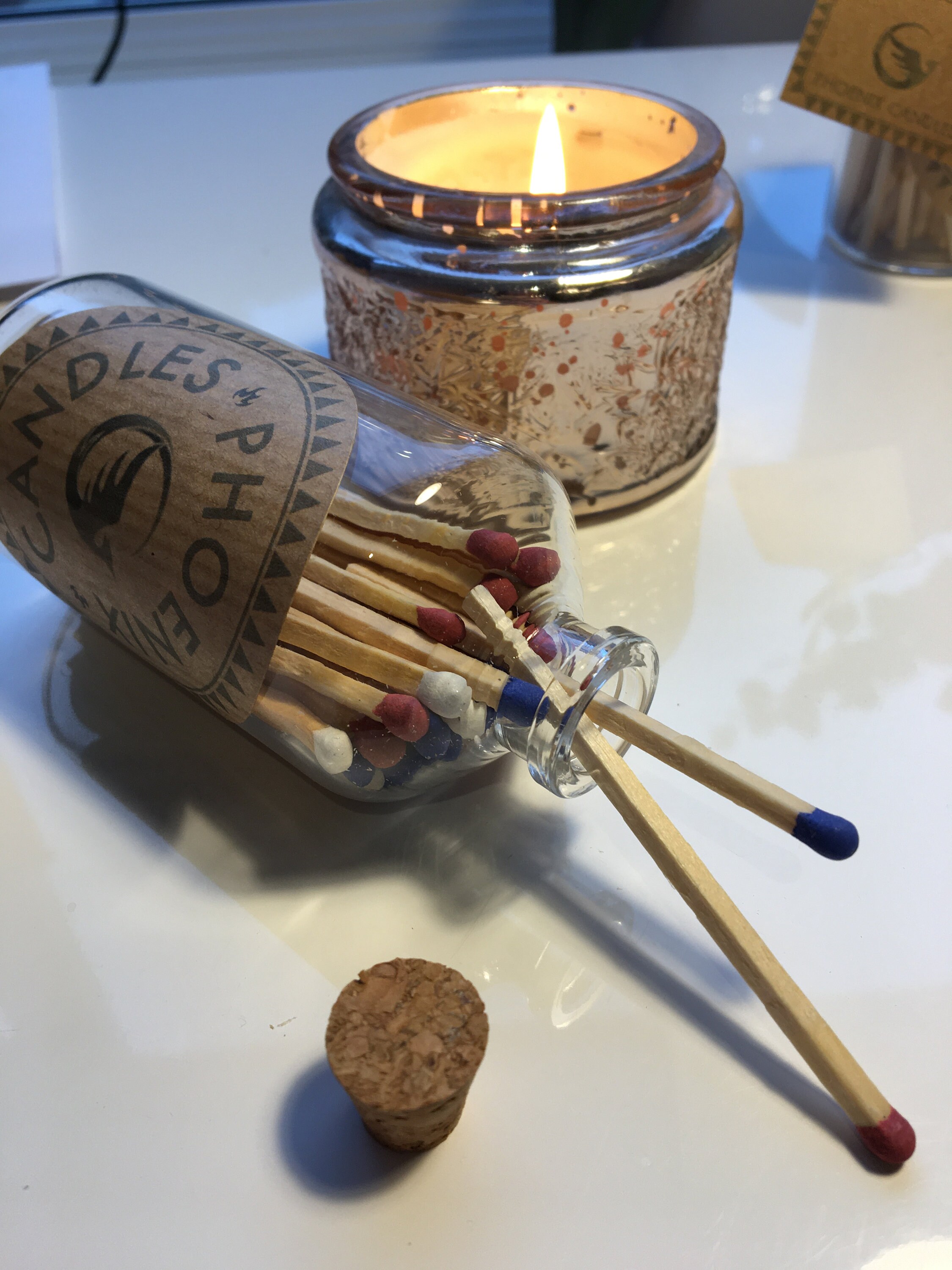 Matches in a jar red white blue matches glass jar with Etsy