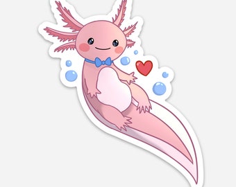 Happy Axolotl Sticker