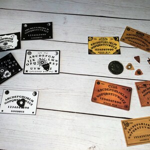 2 Mini Wooden Ouija Boards With Planchettes - Dollhouse Accessories & Craft Projects