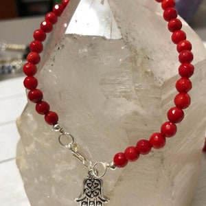 Red evil eye bracelet, Judaica gift, red string bracelet, hamsa hand bracelet, evil eye bracelet, festival bracelet, Jewish gifts, Kabbalah