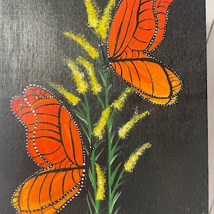 Hand painted monarch butterfly jewelry box