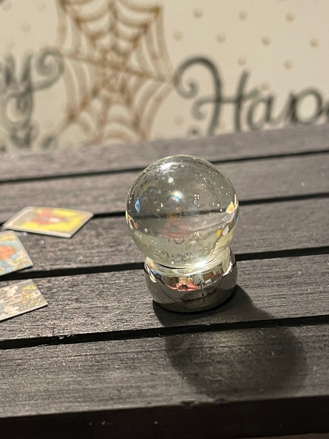 Miniature Crystal Ball, Dollhouse Miniature, Fortune Teller, Witchy